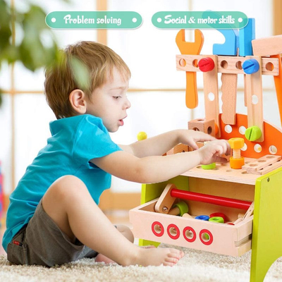 Hölzernes Spielzeug des Elternteil-Kinderinteraktions-Spiel-Haus-Simulations-Puzzlespiel-DIY