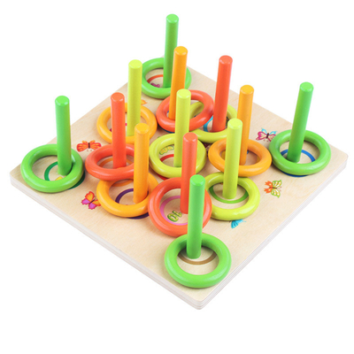 Kinderholzklotz-Ring Game Exercise Hand Eye-Koordination