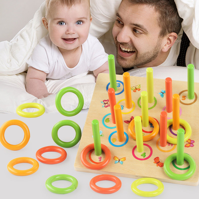 Kinderholzklotz-Ring Game Exercise Hand Eye-Koordination