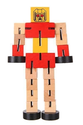 Toy Puzzle Deformed Wooden Robot-Block-Handspiel-Modell der Kinder