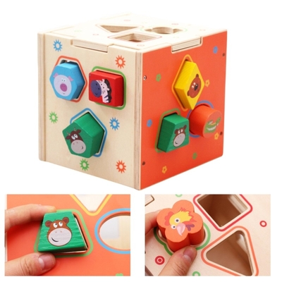 Hölzernes geometrisches Toy Teaching Aid Baby Brain-Entwicklungs-Lösen von Problemen
