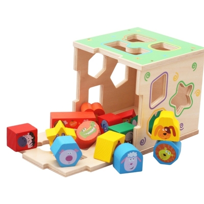 Hölzernes geometrisches Toy Teaching Aid Baby Brain-Entwicklungs-Lösen von Problemen