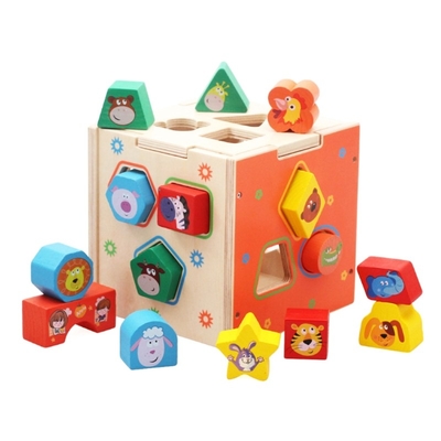 Hölzernes geometrisches Toy Teaching Aid Baby Brain-Entwicklungs-Lösen von Problemen
