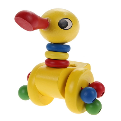 Kinderhölzernes Karikatur-Tier-Laufkatzen-Auto-Holz, das Toy Random Color drückt