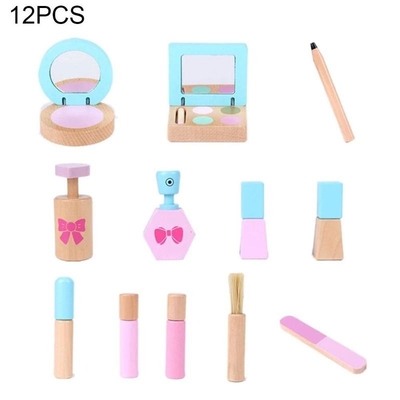 täuschen hölzerne Simulation 12pcs/Set Spiel-Make-up Kit Toy For Girls vor