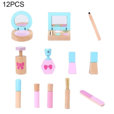 täuschen hölzerne Simulation 12pcs/Set Spiel-Make-up Kit Toy For Girls vor