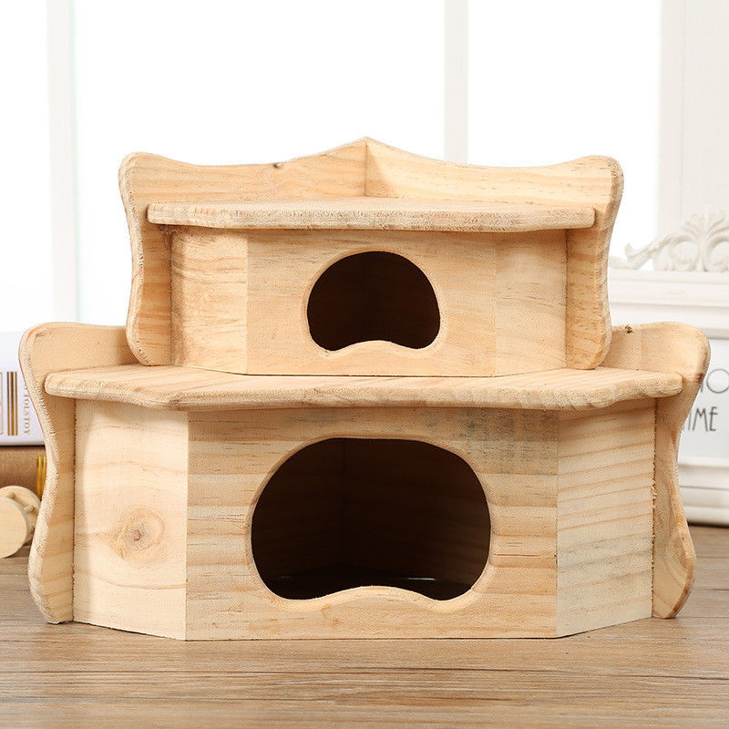 Hölzernes kleines Haus Soems beige Farbfür Hamster
