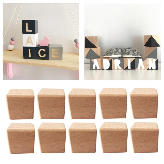 Baby-Puzzlespiel 10pcs Mini Wooden Cubes Square Blocks, das hölzerne sehnende Malerei für Projekt-Kinderhobby-Spielwaren des Handwerks-DIY macht