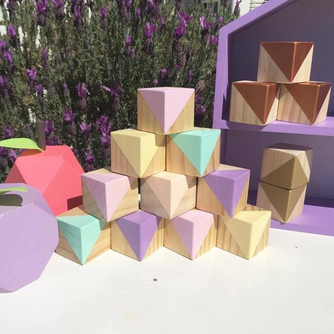 Baby-Puzzlespiel 10pcs Mini Wooden Cubes Square Blocks, das hölzerne sehnende Malerei für Projekt-Kinderhobby-Spielwaren des Handwerks-DIY macht