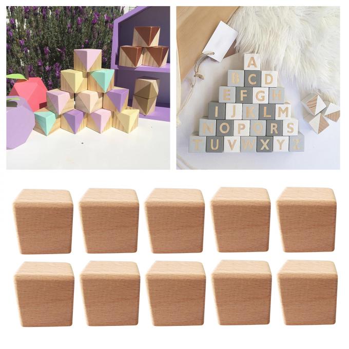 Baby-Puzzlespiel 10pcs Mini Wooden Cubes Square Blocks, das hölzerne sehnende Malerei für Projekt-Kinderhobby-Spielwaren des Handwerks-DIY macht