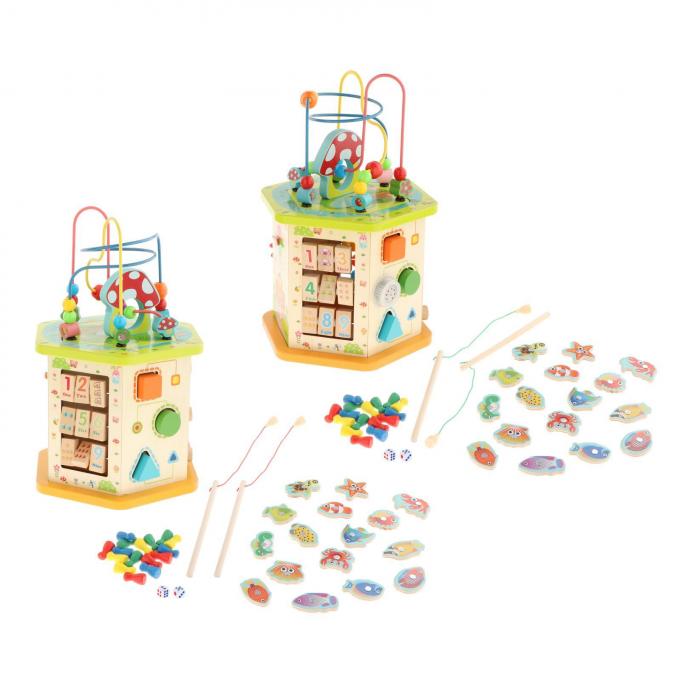 Große Tätigkeits-Würfel-Spielwaren, Montessori, der den Pentatonic Klavier-Buchstaben stapelnd lernt für neues Jahr-Kinderbaby-Säuglingsjungen-Mädchen zusammenpaßt