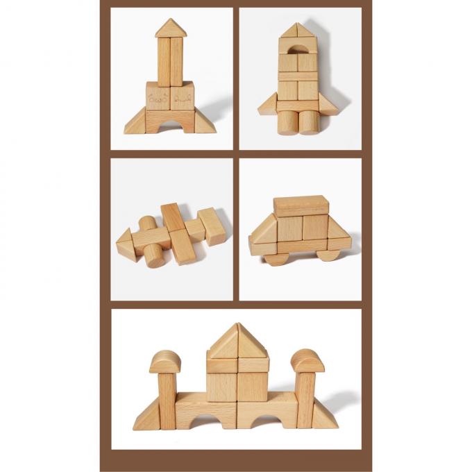 Feste hölzerne stapelnde Holz-Block-Ausrüstung Block-Toy Shape Cognitions DIY für Kinderkinder